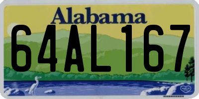 AL license plate 64AL167