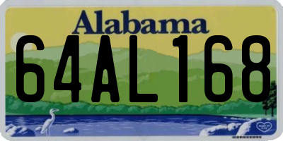 AL license plate 64AL168
