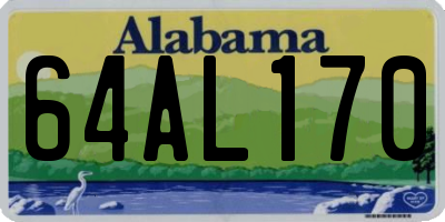 AL license plate 64AL170
