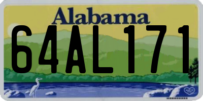 AL license plate 64AL171