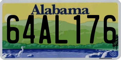 AL license plate 64AL176