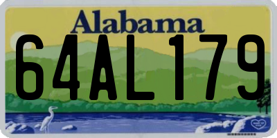 AL license plate 64AL179