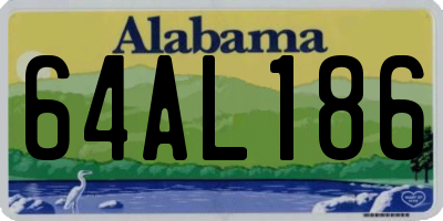 AL license plate 64AL186