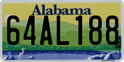 AL license plate 64AL188