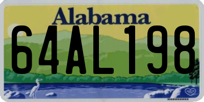 AL license plate 64AL198