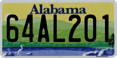 AL license plate 64AL201