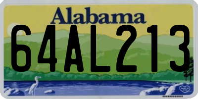 AL license plate 64AL213