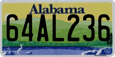 AL license plate 64AL236