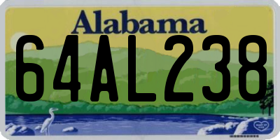 AL license plate 64AL238