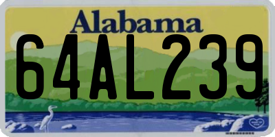 AL license plate 64AL239