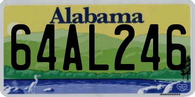 AL license plate 64AL246