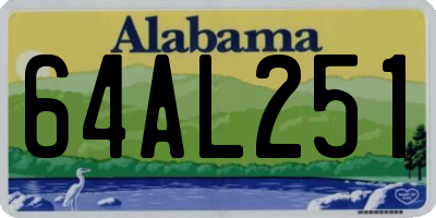 AL license plate 64AL251