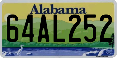 AL license plate 64AL252