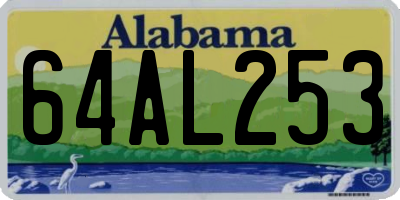 AL license plate 64AL253