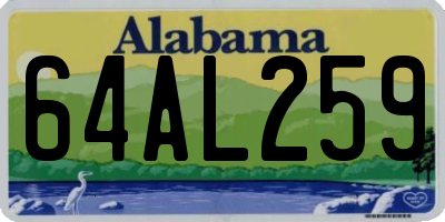 AL license plate 64AL259