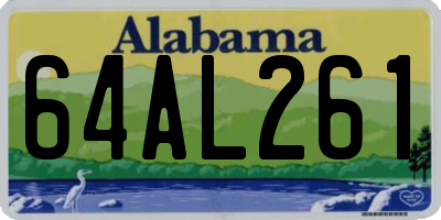 AL license plate 64AL261
