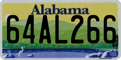 AL license plate 64AL266