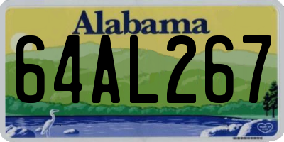 AL license plate 64AL267