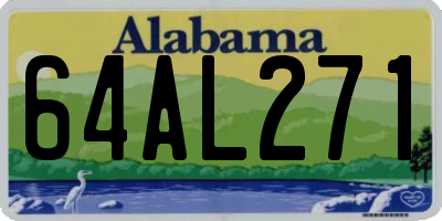 AL license plate 64AL271