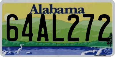 AL license plate 64AL272