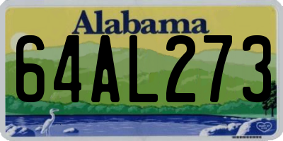 AL license plate 64AL273