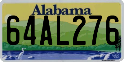 AL license plate 64AL276