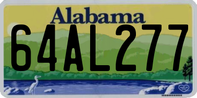 AL license plate 64AL277