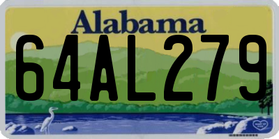 AL license plate 64AL279
