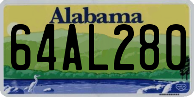 AL license plate 64AL280