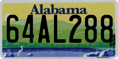 AL license plate 64AL288