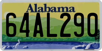 AL license plate 64AL290