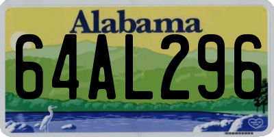 AL license plate 64AL296