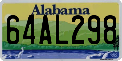 AL license plate 64AL298