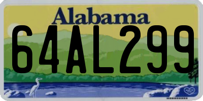 AL license plate 64AL299