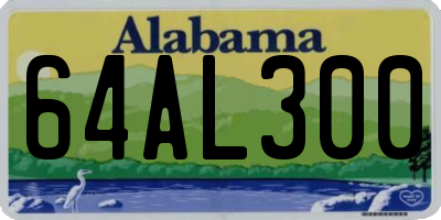 AL license plate 64AL300
