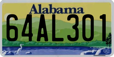 AL license plate 64AL301