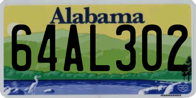 AL license plate 64AL302
