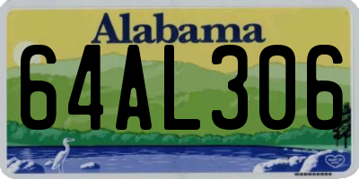 AL license plate 64AL306