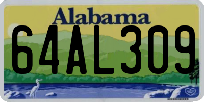 AL license plate 64AL309