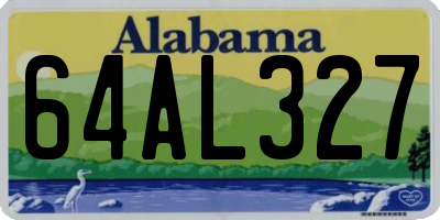 AL license plate 64AL327