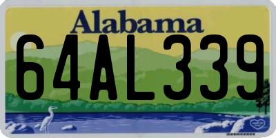 AL license plate 64AL339