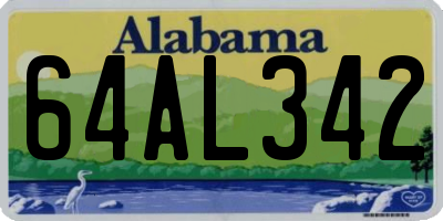 AL license plate 64AL342