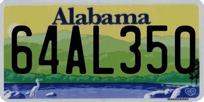 AL license plate 64AL350