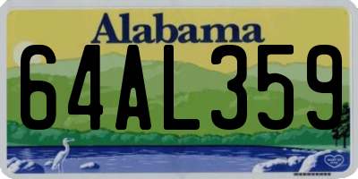 AL license plate 64AL359