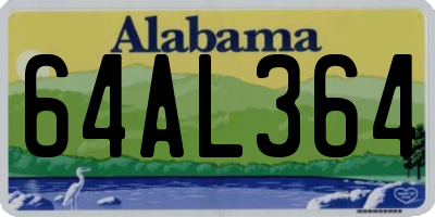 AL license plate 64AL364