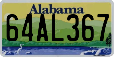 AL license plate 64AL367