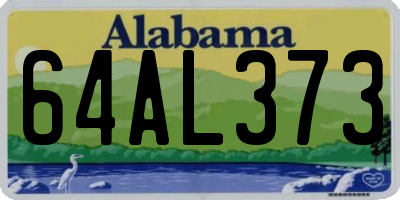 AL license plate 64AL373