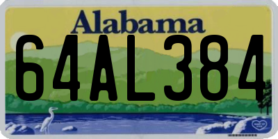 AL license plate 64AL384