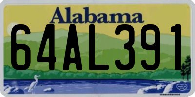 AL license plate 64AL391