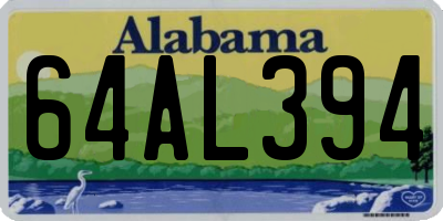 AL license plate 64AL394